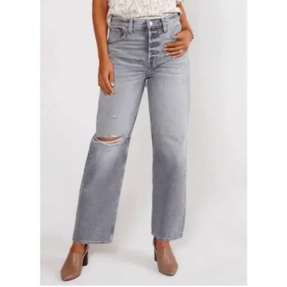 Etica Tyler Vintage Straight Jeans Gray Color denim - Picture 1 of 10